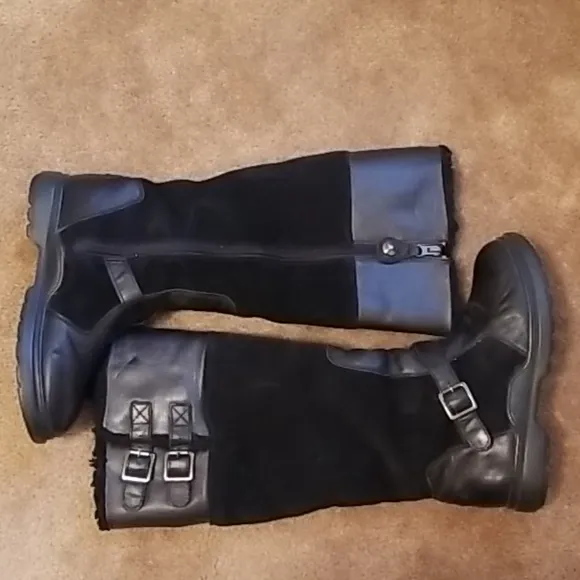 Pajar Canada Tall Zipper Leather Boots