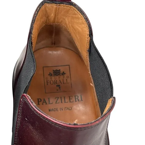 Pal Zileri Chelsea Ankle Boots Leather Made In Italy Size 8
