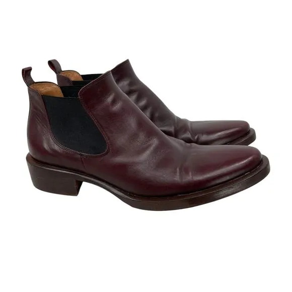 Pal Zileri Chelsea Ankle Boots Leather Made In Italy Size 8