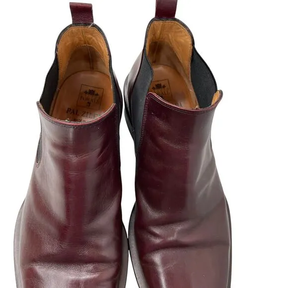 Pal Zileri Chelsea Ankle Boots Leather Made In Italy Size 8