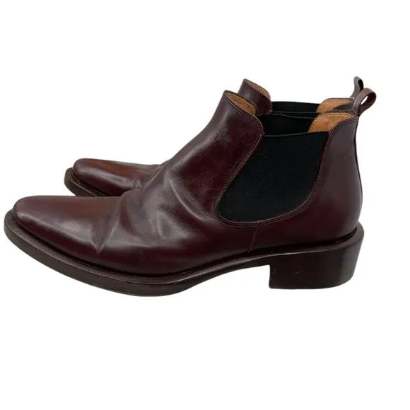 Pal Zileri Chelsea Ankle Boots Leather Made In Italy Size 8