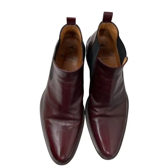Pal Zileri Chelsea Ankle Boots Leather Made In Italy Size 8