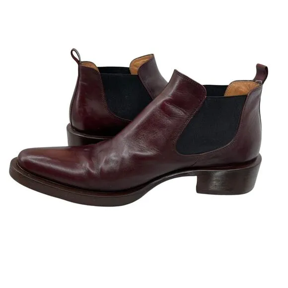 Pal Zileri Chelsea Ankle Boots Leather Made In Italy Size 8