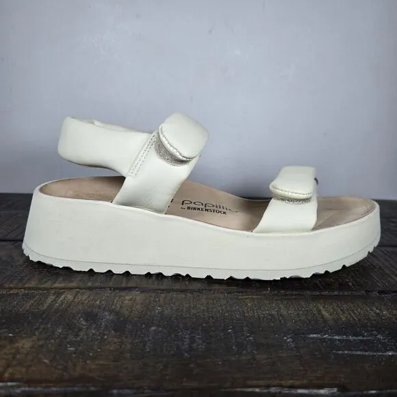 Papillio Theda Ecru Womens 8 Mens 6 EU 39 Narrow Platform Sandals Yellow