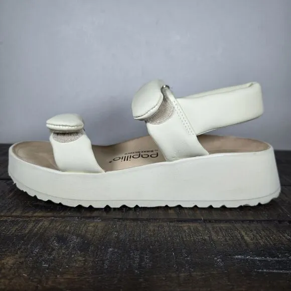 Papillio Theda Ecru Womens 8 Mens 6 EU 39 Narrow Platform Sandals Yellow