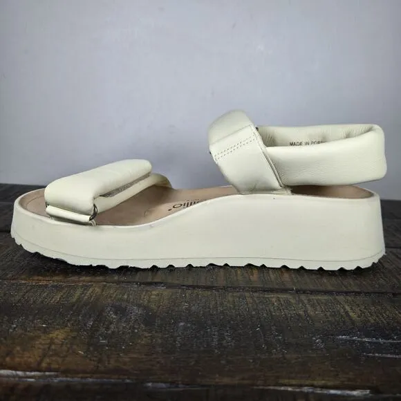 Papillio Theda Ecru Womens 8 Mens 6 EU 39 Narrow Platform Sandals Yellow