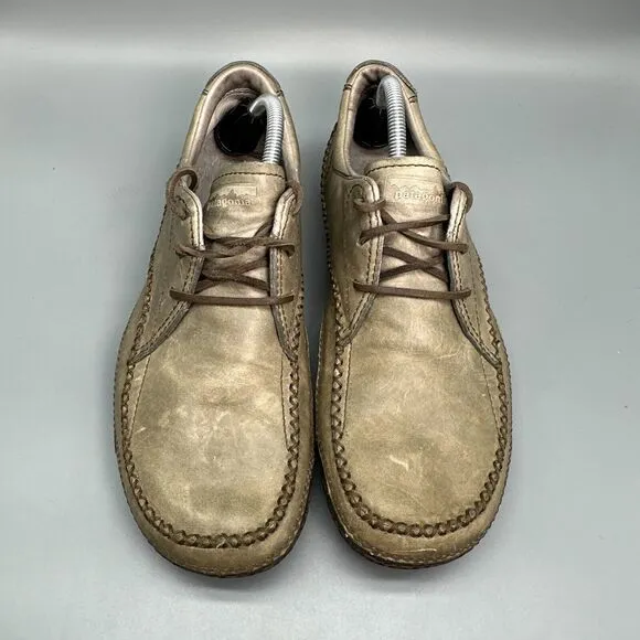 Patagonia Cedar Charcoal Skywalk Men's 11 Brown Leather Loafers Lace-Up Low Top