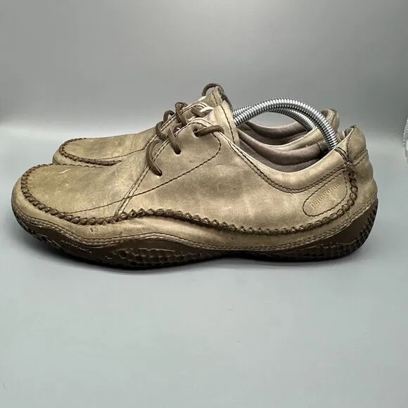 Patagonia Cedar Charcoal Skywalk Men's 11 Brown Leather Loafers Lace-Up Low Top
