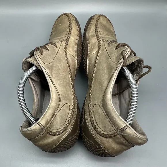 Patagonia Cedar Charcoal Skywalk Men's 11 Brown Leather Loafers Lace-Up Low Top