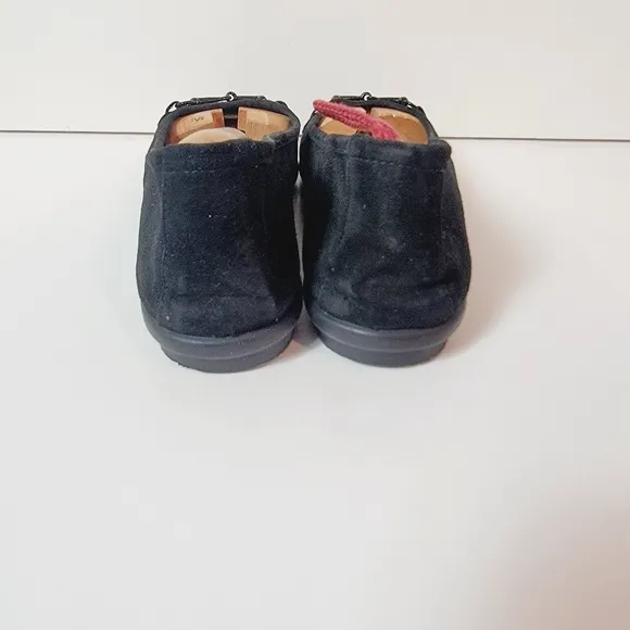 Patricia Green Quiet Luxury Boston Plush Suede Ballet Black Flats Size 39 US9