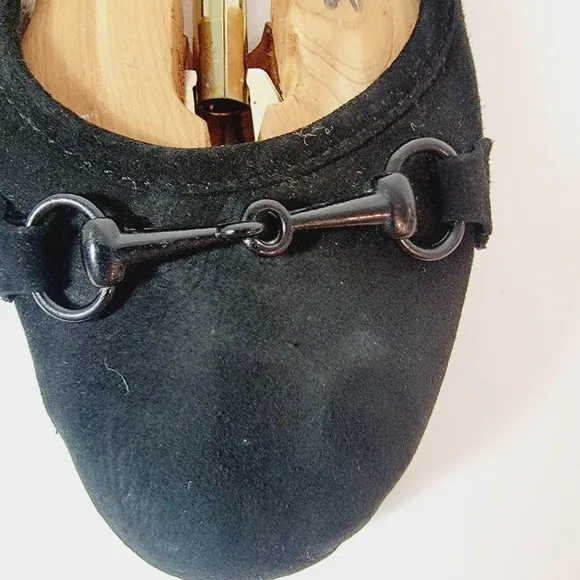 Patricia Green Quiet Luxury Boston Plush Suede Ballet Black Flats Size 39 US9