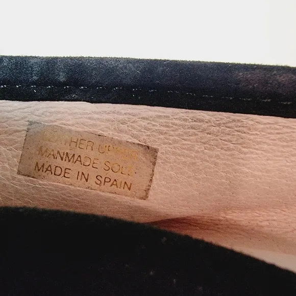 Patricia Green Quiet Luxury Boston Plush Suede Ballet Black Flats Size 39 US9