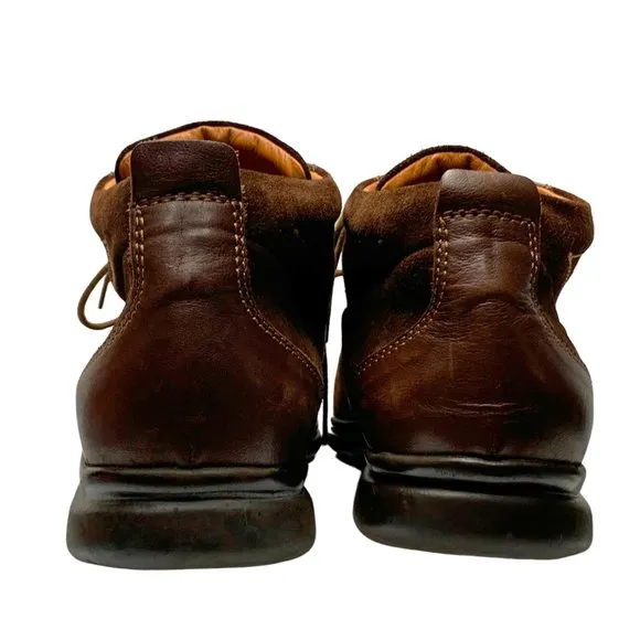 PAUL FREDRICK Chocolate Suede Lace Up‎ Casual Boots