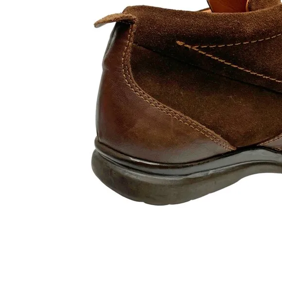PAUL FREDRICK Chocolate Suede Lace Up‎ Casual Boots