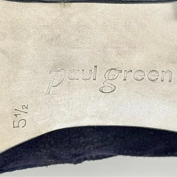 Paul Green Ankle Boots Black Velvet Suede High Heel Booties