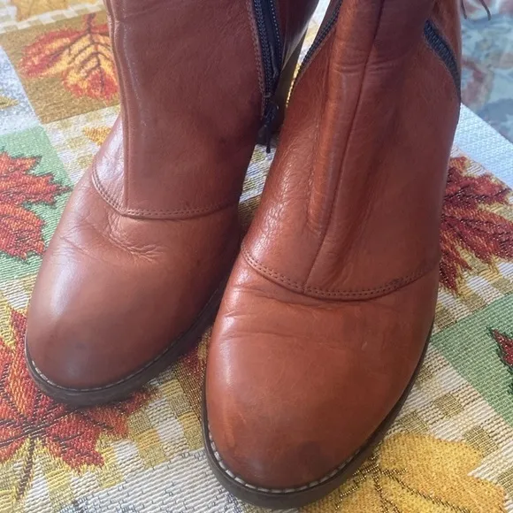 PAUL GREEN Brown Leather Ankle Boots for Women