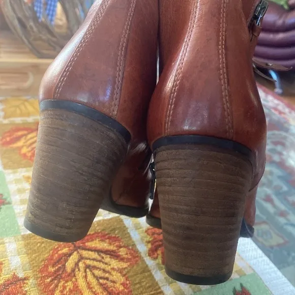 PAUL GREEN Brown Leather Ankle Boots for Women