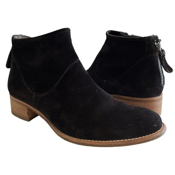 Paul Green Logan Black Suede Ankle Bootie US 6.5 Casual Boots Fall Staple