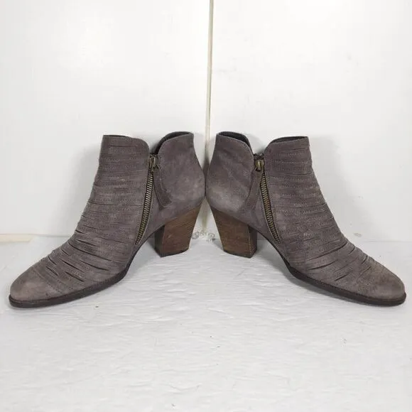 Paul Green Women's Malibu US7,5-8 AU5 Leather Sliced Metallic Earth Ankle Boots