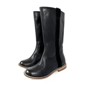 Peek Genuine Leather Tall Boots in Black Toddler Girls Size 10M