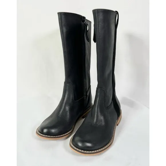 Peek Genuine Leather Tall Boots in Black Toddler Girls Size 10M