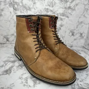 Penguin Mens Jerry Jeff Lace Up Chukka Boots Size 11 Brown Distressed Leather