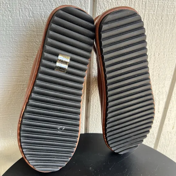 Pep Monjo Leather Zipper Sandals with Slingback in Brown Size 39