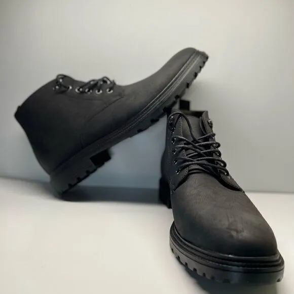 PERRY ELLIS PORTFOLIO SPUR ULTRA FOAM MENS CHUKKA ANKLE BOOTS SIZE 12 Black (C)