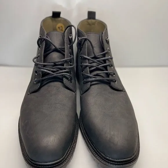 PERRY ELLIS PORTFOLIO SPUR ULTRA FOAM MENS CHUKKA ANKLE BOOTS SIZE 12 Black (C)