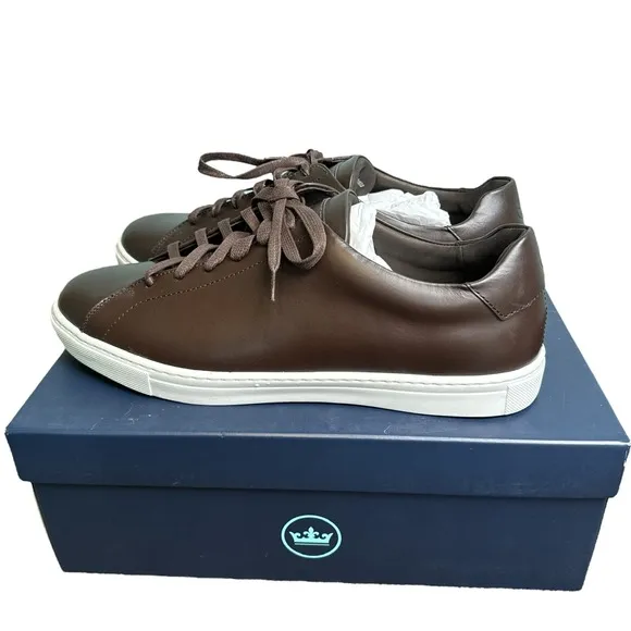 Peter Millar Vantage Lite Sneakers Chocolate Mens 11.5 Golf Casual New In Box