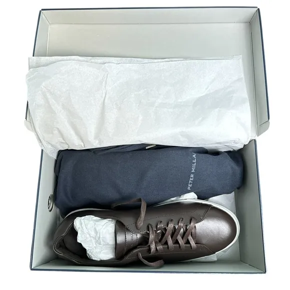 Peter Millar Vantage Lite Sneakers Chocolate Mens 11.5 Golf Casual New In Box
