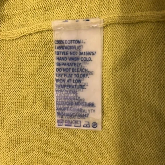 Peter Nygard Open Front Long Line Cotton Blend Cardigan, Sz. M.