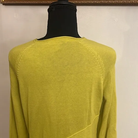 Peter Nygard Open Front Long Line Cotton Blend Cardigan, Sz. M.