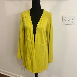 Peter Nygard Open Front Long Line Cotton Blend Cardigan, Sz. M.