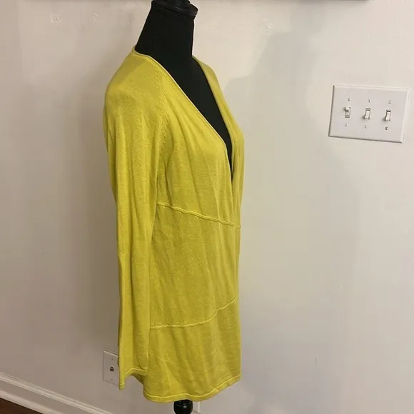 Peter Nygard Open Front Long Line Cotton Blend Cardigan, Sz. M.