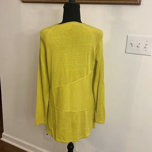 Peter Nygard Open Front Long Line Cotton Blend Cardigan, Sz. M.