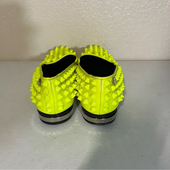 Philipp Plein Shoes Womens 37 Spikey Loafers Highlighter Bright Rocker Punk 7