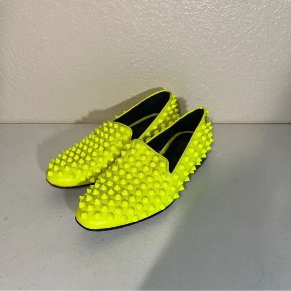 Philipp Plein Shoes Womens 37 Spikey Loafers Highlighter Bright Rocker Punk 7