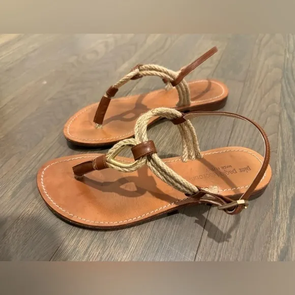 Pier Paolo Tesorone tan sandals size 6.5