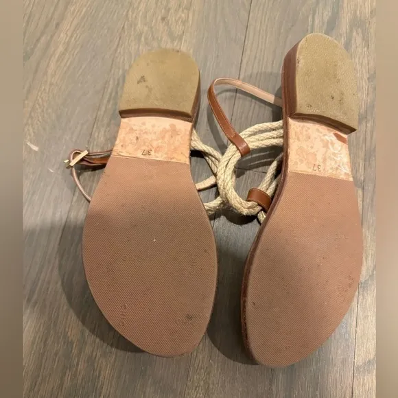 Pier Paolo Tesorone tan sandals size 6.5