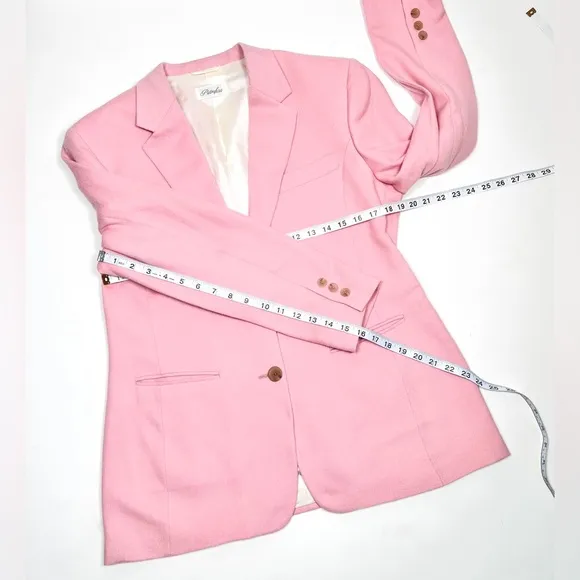 Pietrafesa Blazer Womens Pink Loro Piana 100% Worsted Camelhair Jacket VTG USA