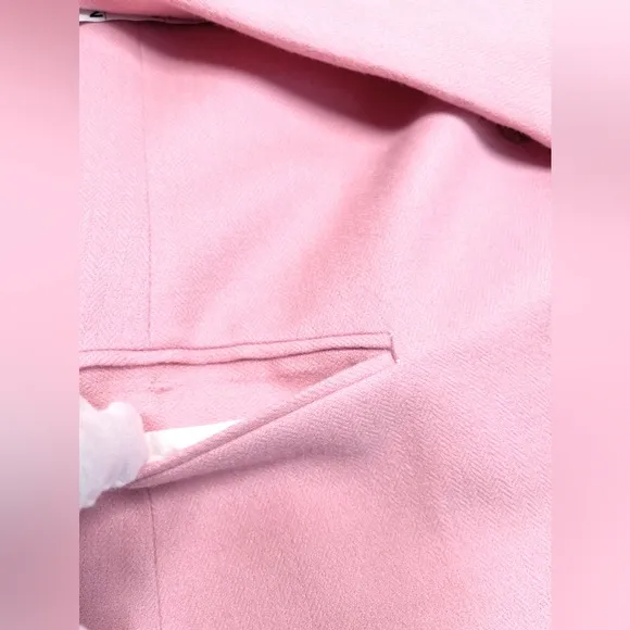 Pietrafesa Blazer Womens Pink Loro Piana 100% Worsted Camelhair Jacket VTG USA