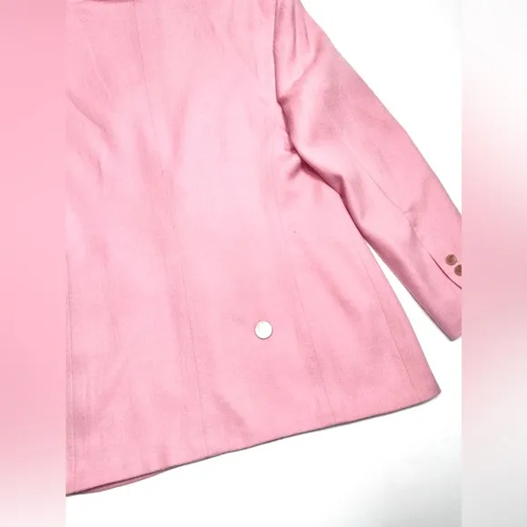 Pietrafesa Blazer Womens Pink Loro Piana 100% Worsted Camelhair Jacket VTG USA