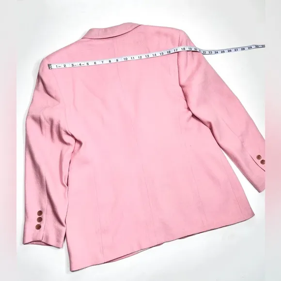 Pietrafesa Blazer Womens Pink Loro Piana 100% Worsted Camelhair Jacket VTG USA