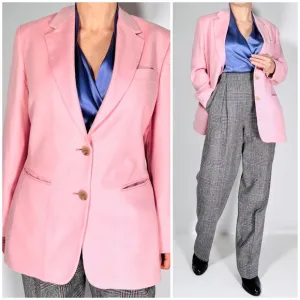 Pietrafesa Blazer Womens Pink Loro Piana 100% Worsted Camelhair Jacket VTG USA