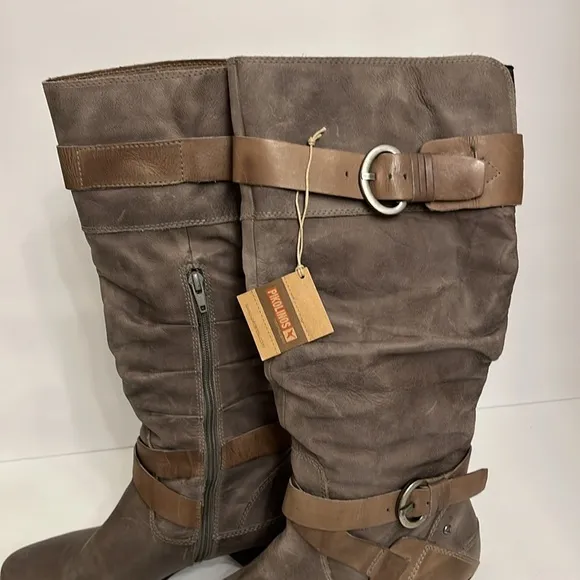 Pikolinos Brujas Leather Slouch Tall Boots