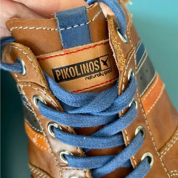 Pikolinos Men's Brown Leather Sneakers