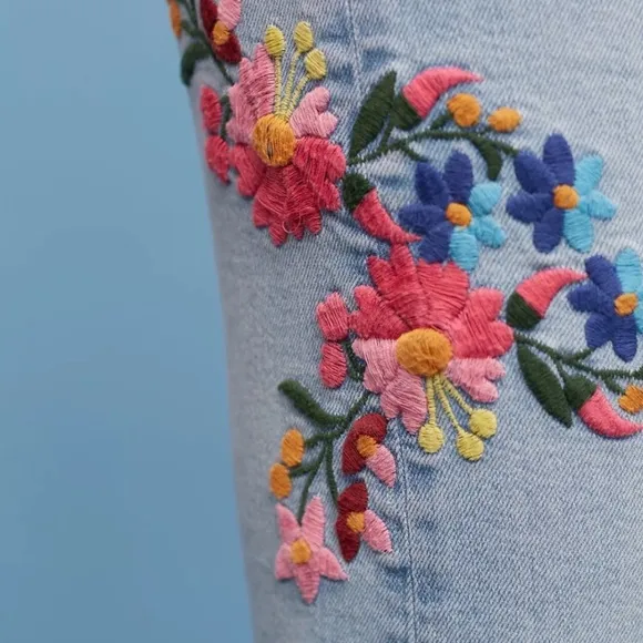 Pilcro Embroidered Jeans Sz 27 Gently Loved