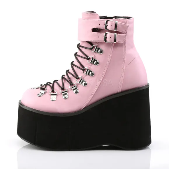 Platform Gothic Lace Up Ankle Boots