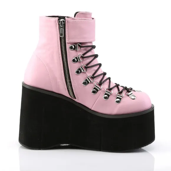 Platform Gothic Lace Up Ankle Boots